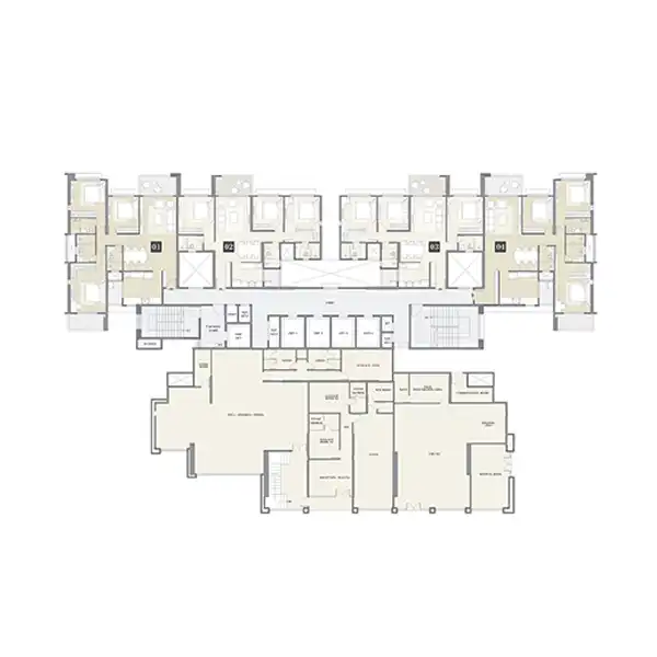 Explore 4 BHK apartments in Pune via Floor Plan 15